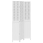 vidaXL Biombo separador de 3 paneles madera maciza Paulownia blanco