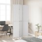 vidaXL Biombo separador de 3 paneles madera maciza Paulownia blanco