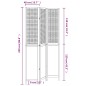 vidaXL Biombo separador de 3 paneles madera maciza Paulownia blanco