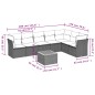 vidaXL Set de sofás de jardín 8 piezas y cojines ratán sintético negro vidaXL Set de sofás de jardín 8 piezas y cojines ratán sintético negro