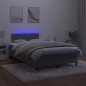 vidaXL Cama box spring colchón y LED terciopelo gris oscuro 120x190 cm vidaXL Cama box spring colchón y LED terciopelo gris oscuro 120x190 cm