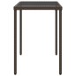 vidaXL Mesa de jardín superficie vidrio ratán PE marrón 115x54x74 cm vidaXL Mesa de jardín superficie vidrio ratán PE marrón 115x54x74 cm