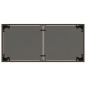 vidaXL Mesa de jardín superficie vidrio ratán PE marrón 115x54x74 cm vidaXL Mesa de jardín superficie vidrio ratán PE marrón 115x54x74 cm