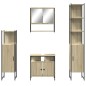 vidaXL Juego de muebles de baño 4 pzas contrachapada roble Sonoma