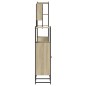 vidaXL Juego de muebles de baño 4 pzas contrachapada roble Sonoma