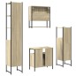 vidaXL Juego de muebles de baño 4 pzas contrachapada roble Sonoma