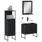vidaXL Set de muebles de baño 3 piezas madera contrachapada negro vidaXL Set de muebles de baño 3 piezas madera contrachapada negro