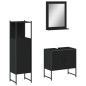 vidaXL Set de muebles de baño 3 piezas madera contrachapada negro vidaXL Set de muebles de baño 3 piezas madera contrachapada negro