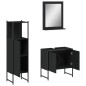 vidaXL Set de muebles de baño 3 piezas madera contrachapada negro vidaXL Set de muebles de baño 3 piezas madera contrachapada negro