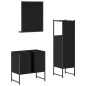 vidaXL Set de muebles de baño 3 piezas madera contrachapada negro vidaXL Set de muebles de baño 3 piezas madera contrachapada negro