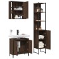 vidaXL Set de muebles de baño 3 pzas madera contrachapada roble marrón vidaXL Set de muebles de baño 3 pzas madera contrachapada roble marrón