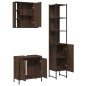 vidaXL Set de muebles de baño 3 pzas madera contrachapada roble marrón vidaXL Set de muebles de baño 3 pzas madera contrachapada roble marrón