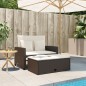 vidaXL Sofá de jardín con cojines 2 plazas ratán sintético marrón vidaXL Sofá de jardín con cojines 2 plazas ratán sintético marrón