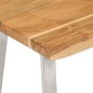 vidaXL Banco con borde natural madera de acacia maciza 105 cm vidaXL Banco con borde natural madera de acacia maciza 105 cm