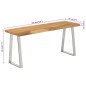 vidaXL Banco con borde natural madera de acacia maciza 105 cm vidaXL Banco con borde natural madera de acacia maciza 105 cm