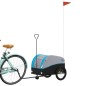 vidaXL Remolque para bicicleta hierro negro y azul 30 kg vidaXL Remolque para bicicleta hierro negro y azul 30 kg