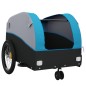 vidaXL Remolque para bicicleta hierro negro y azul 30 kg vidaXL Remolque para bicicleta hierro negro y azul 30 kg