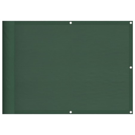 vidaXL Pantalla de balcón 100% poliéster Oxford verde oscuro 75x700 cm