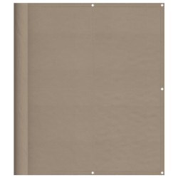 vidaXL Pantalla de balcón 100% poliéster Oxford taupé 120x700 cm