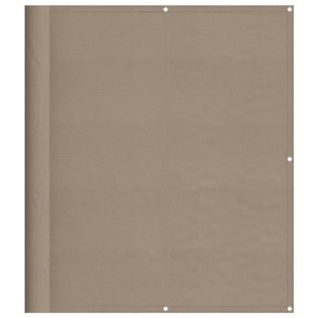 vidaXL Pantalla de balcón 100% poliéster Oxford taupé 120x700 cm