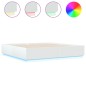 vidaXL Estructura cama y luces LED madera ingeniería blanca 200x200 cm
