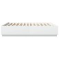 vidaXL Estructura cama y luces LED madera ingeniería blanca 200x200 cm