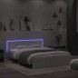 vidaXL Estructura de cama con cabecero y luces LED blanco 150x200 cm vidaXL Estructura de cama con cabecero y luces LED blanco 150x200 cm