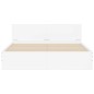 vidaXL Estructura de cama con cabecero y luces LED blanco 150x200 cm vidaXL Estructura de cama con cabecero y luces LED blanco 150x200 cm