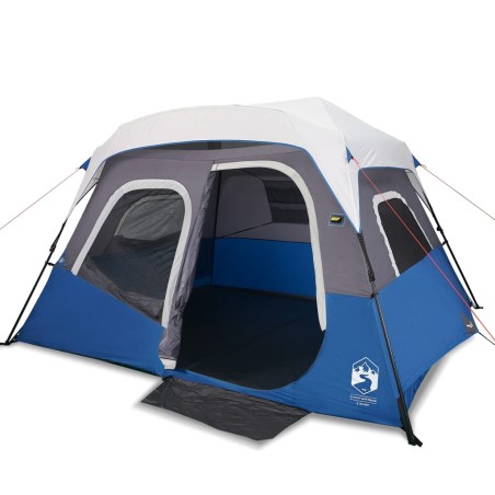 vidaXL Tienda de campaña con LED tela opaca impermeable azul