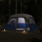 vidaXL Tienda de campaña con LED tela opaca impermeable azul