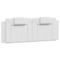 vidaXL Estructura cama con luces LED cuero sintético blanco 120x200 cm vidaXL Estructura cama con luces LED cuero sintético blanco 120x200 cm