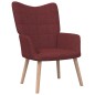 vidaXL Sillón de relax de tela color rojo tinto