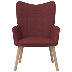 vidaXL Sillón de relax de tela color rojo tinto