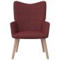 vidaXL Sillón de relax de tela color rojo tinto