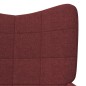 vidaXL Sillón de relax de tela color rojo tinto