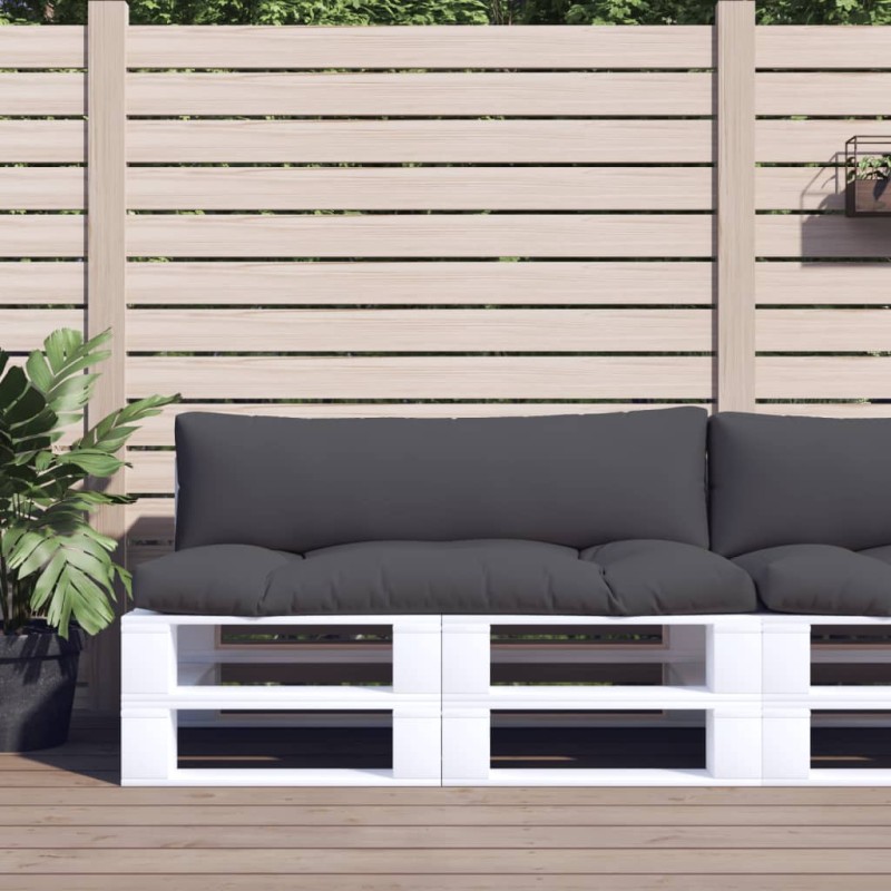 vidaXL Cojines para sofá de palets 2 unidades tela gris vidaXL Cojines para sofá de palets 2 unidades tela gris