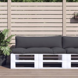 vidaXL Cojines para sofá de palets 2 unidades tela gris