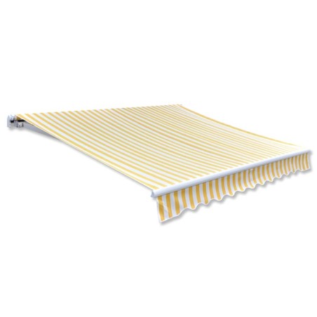 vidaXL Toldo plegable de 300 cm amarillo y blanco