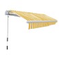 vidaXL Toldo plegable de 300 cm amarillo y blanco vidaXL Toldo plegable de 300 cm amarillo y blanco