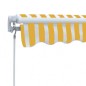 vidaXL Toldo plegable de 300 cm amarillo y blanco vidaXL Toldo plegable de 300 cm amarillo y blanco