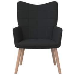 vidaXL Sillón de relax de tela negro