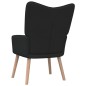 vidaXL Sillón de relax de tela negro vidaXL Sillón de relax de tela negro