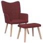 vidaXL Sillón de relax con reposapiés tela rojo tinto vidaXL Sillón de relax con reposapiés tela rojo tinto