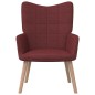 vidaXL Sillón de relax con reposapiés tela rojo tinto vidaXL Sillón de relax con reposapiés tela rojo tinto