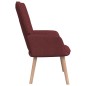 vidaXL Sillón de relax con reposapiés tela rojo tinto vidaXL Sillón de relax con reposapiés tela rojo tinto
