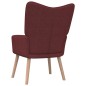 vidaXL Sillón de relax con reposapiés tela rojo tinto vidaXL Sillón de relax con reposapiés tela rojo tinto