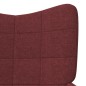 vidaXL Sillón de relax con reposapiés tela rojo tinto vidaXL Sillón de relax con reposapiés tela rojo tinto