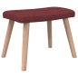 vidaXL Sillón de relax con reposapiés tela rojo tinto vidaXL Sillón de relax con reposapiés tela rojo tinto