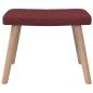 vidaXL Sillón de relax con reposapiés tela rojo tinto vidaXL Sillón de relax con reposapiés tela rojo tinto