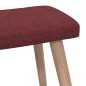 vidaXL Sillón de relax con reposapiés tela rojo tinto vidaXL Sillón de relax con reposapiés tela rojo tinto